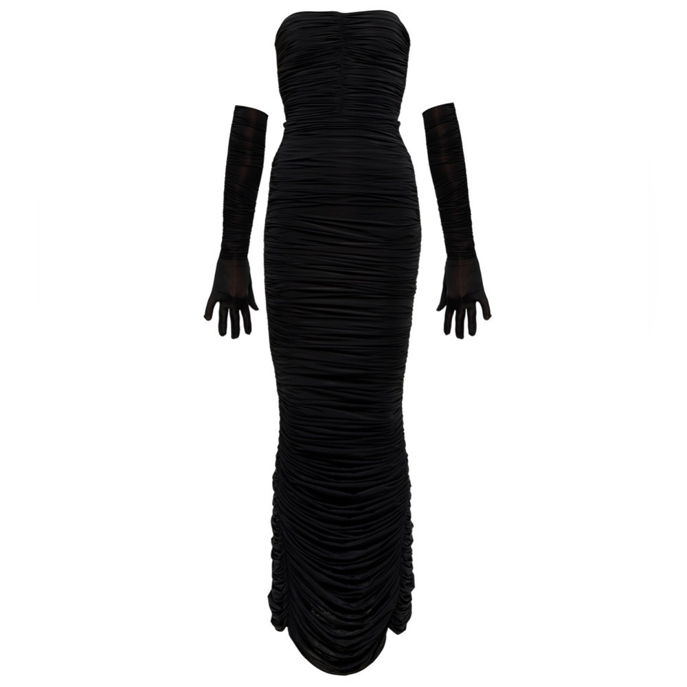Alex Perry Haynes Strapless Gown with Gloves